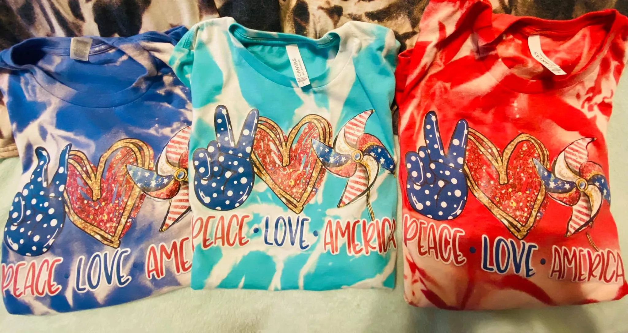 Graphic Tees -Peace Love America