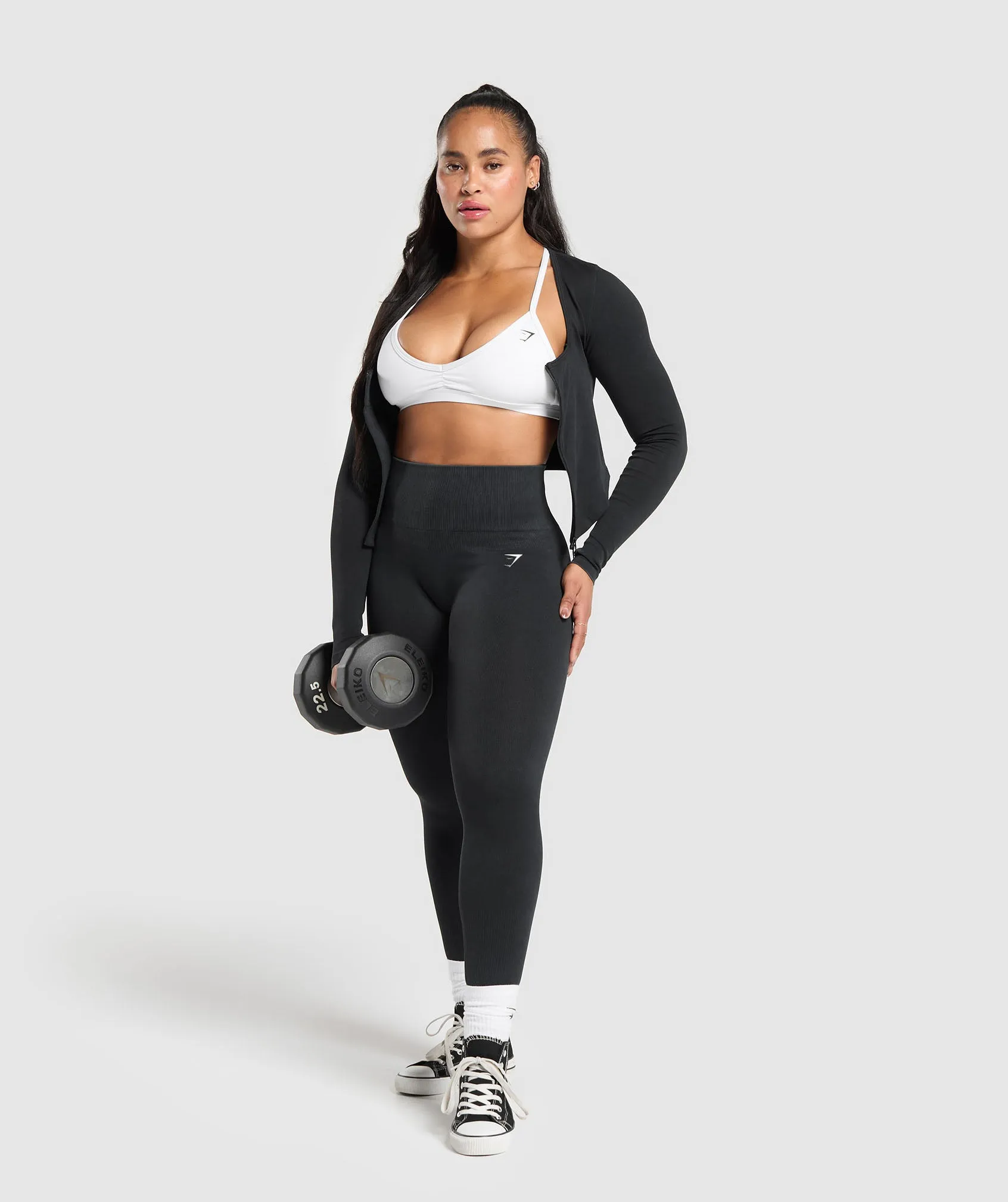 Gymshark Gains Seamless Zip Up - Black