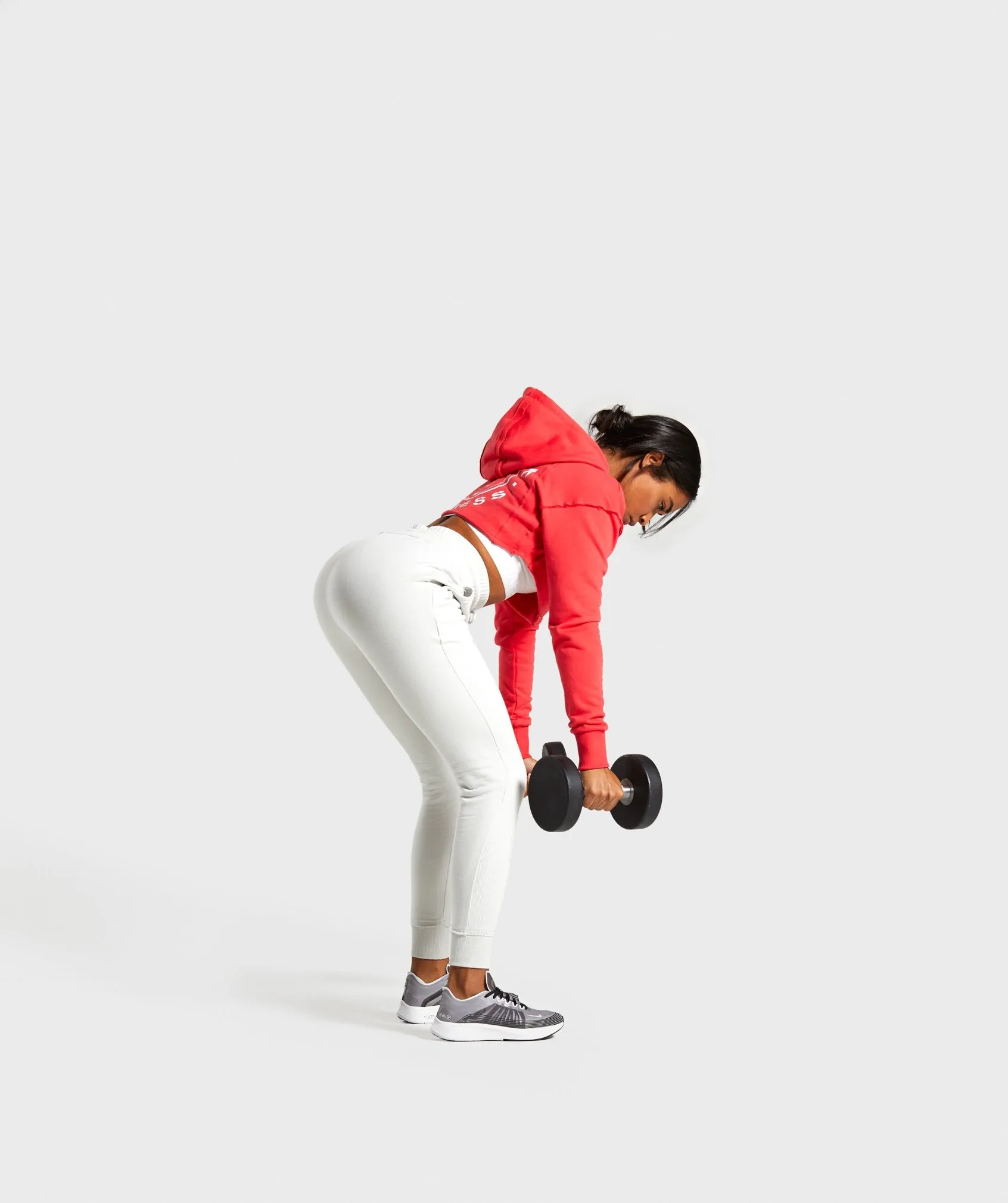 Gymshark Legacy Fitness Super Cropped Hoodie - Red