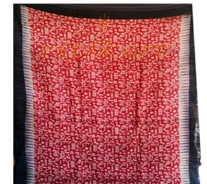 Hand Wooven Printed Tussar Silk Saree