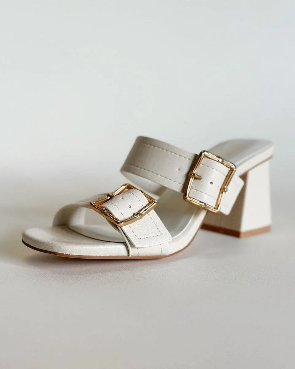 Havana Golden Bamboo Buckle Heels