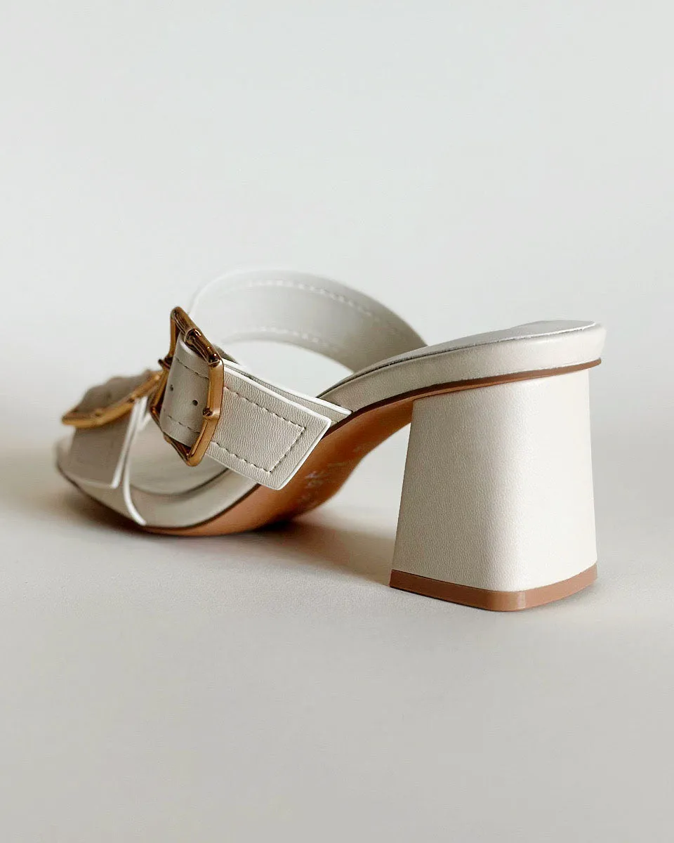 Havana Golden Bamboo Buckle Heels