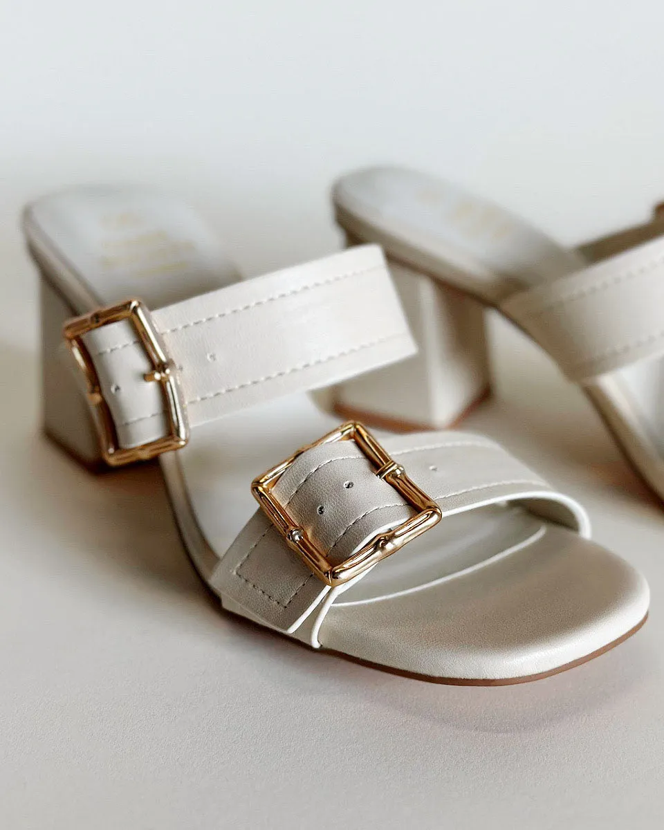 Havana Golden Bamboo Buckle Heels