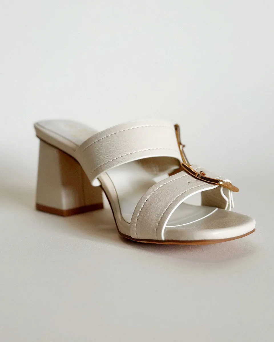 Havana Golden Bamboo Buckle Heels