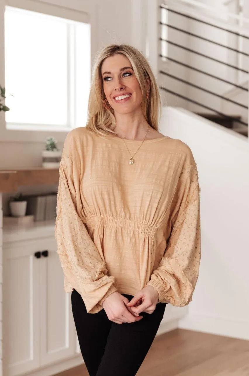 Hazel Blues® | Streets of Prague Top In Peach