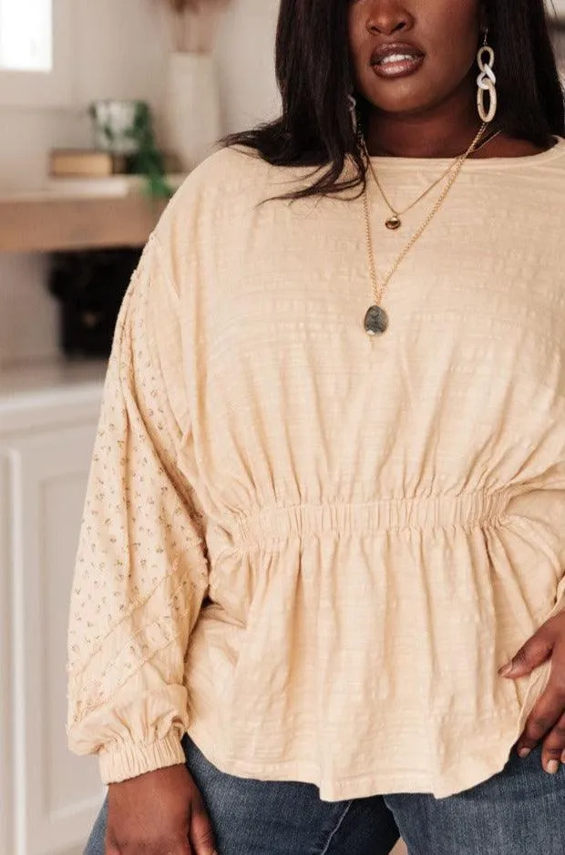 Hazel Blues® | Streets of Prague Top In Peach
