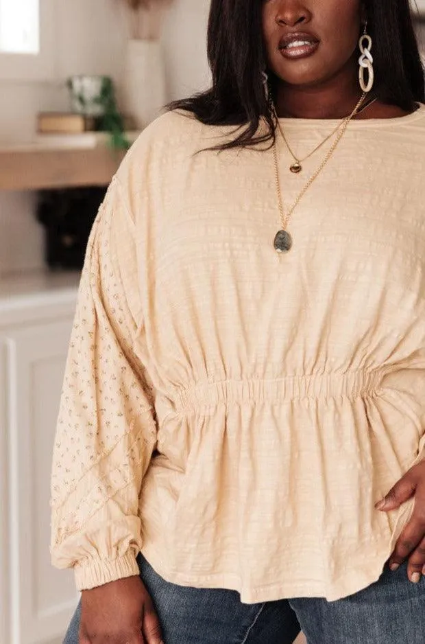 Hazel Blues® | Streets of Prague Top In Peach