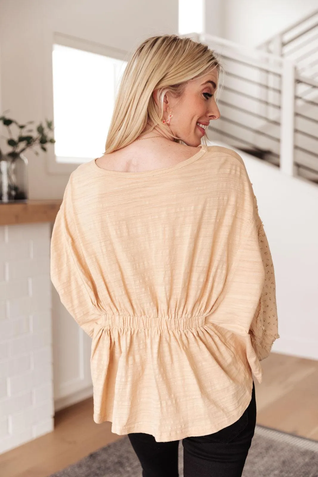 Hazel Blues® | Streets of Prague Top In Peach
