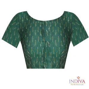 Indiva Ikat green cotton blouse - 32