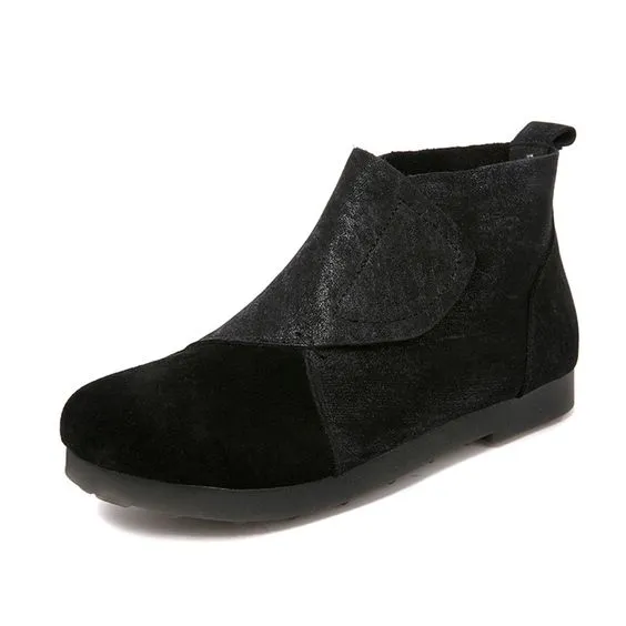 Leather Retro Booties