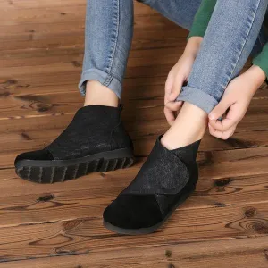 Leather Retro Booties