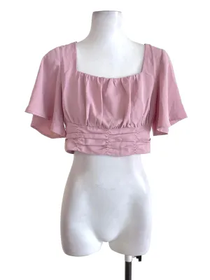 Light Mauve Ruched Top