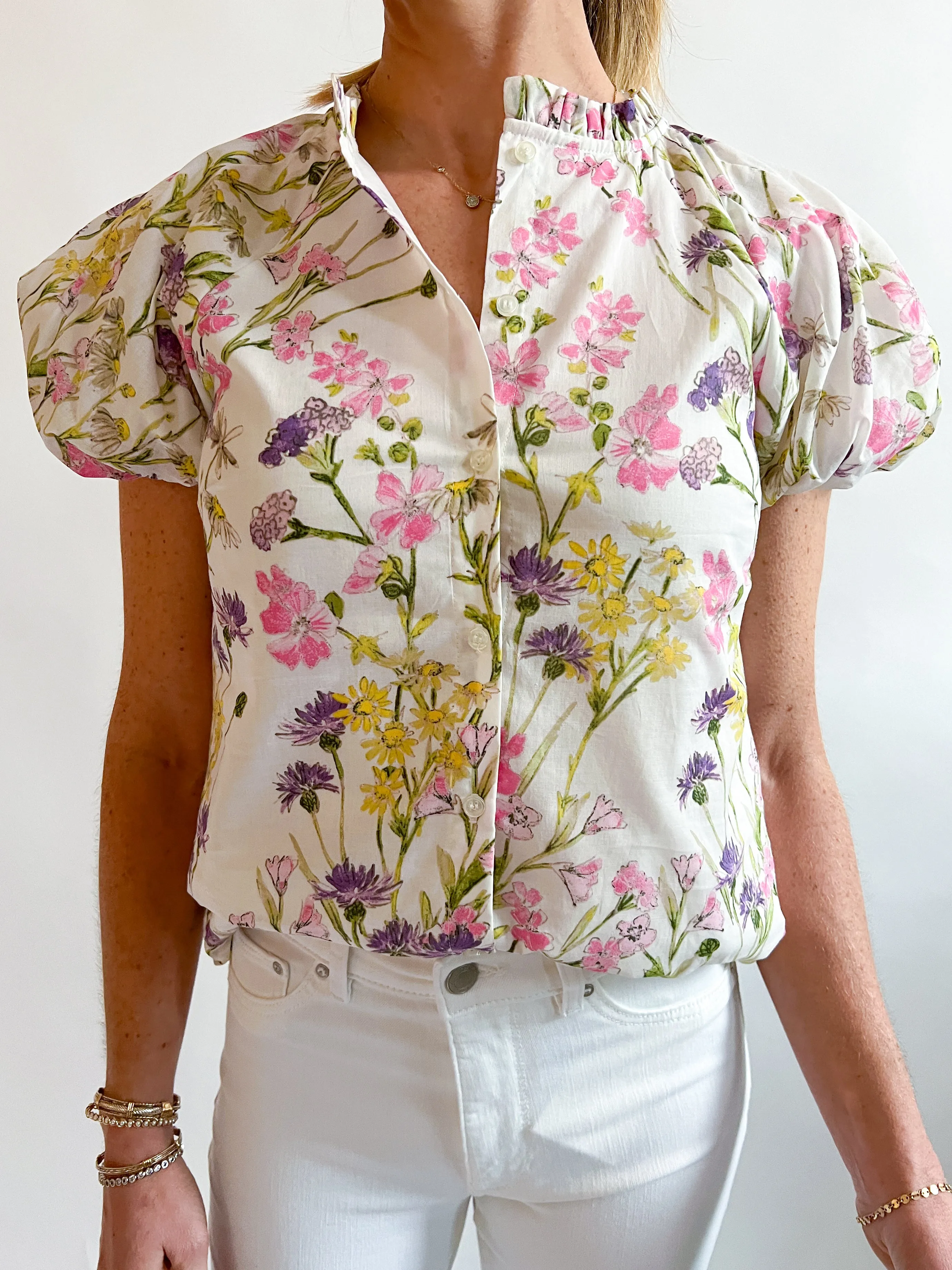 Lita Floral Button Down Top