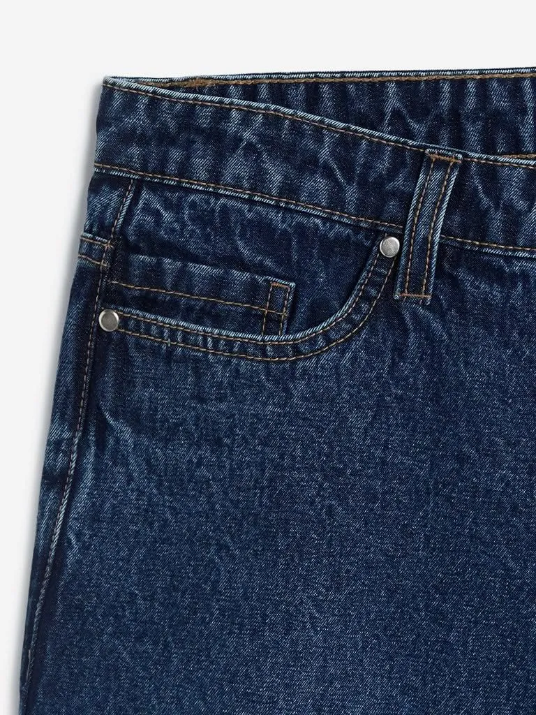LOV Dark Blue High-Waist Jennifer Jeans