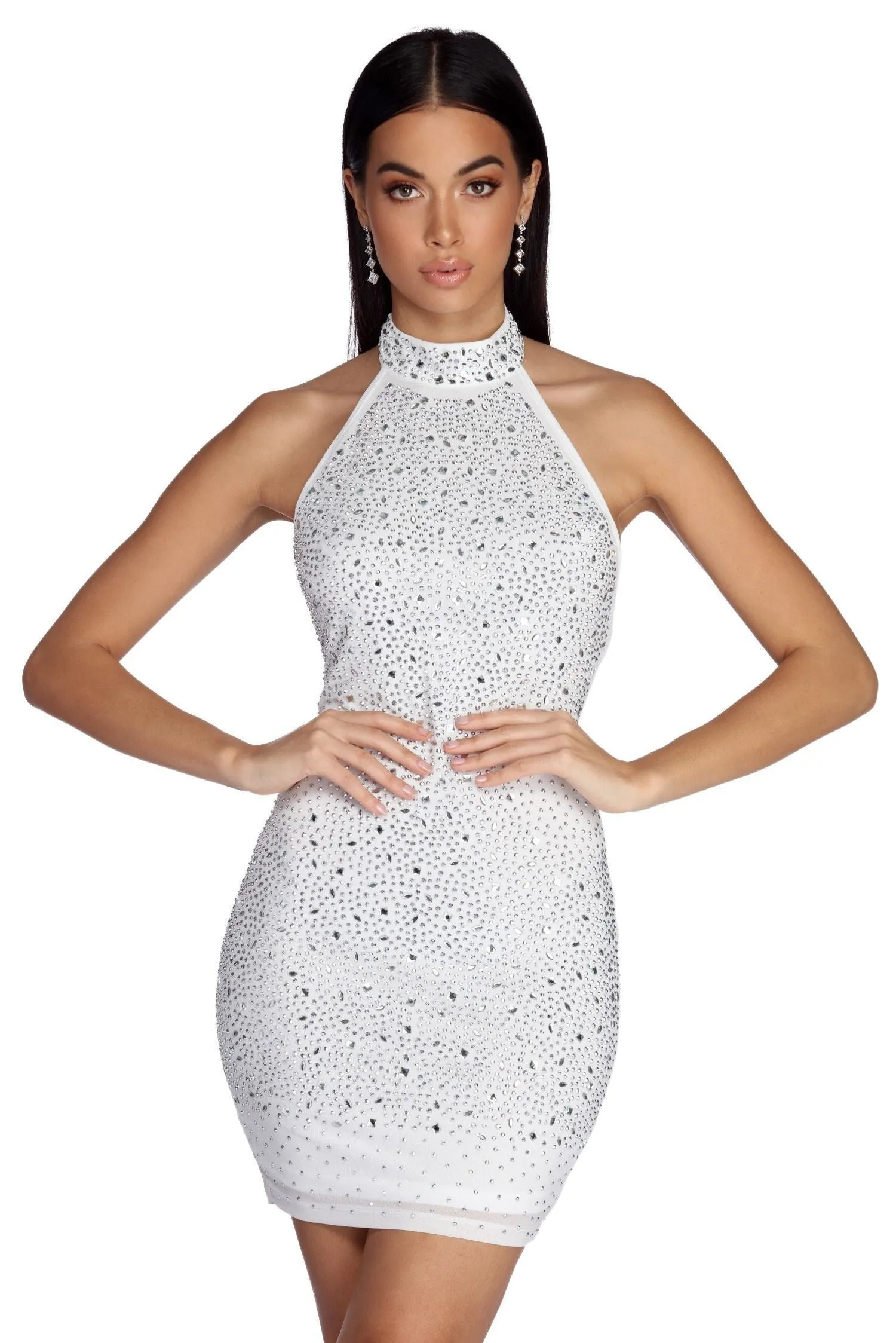 Lyla Formal Heat Charming Stone Mini Dress