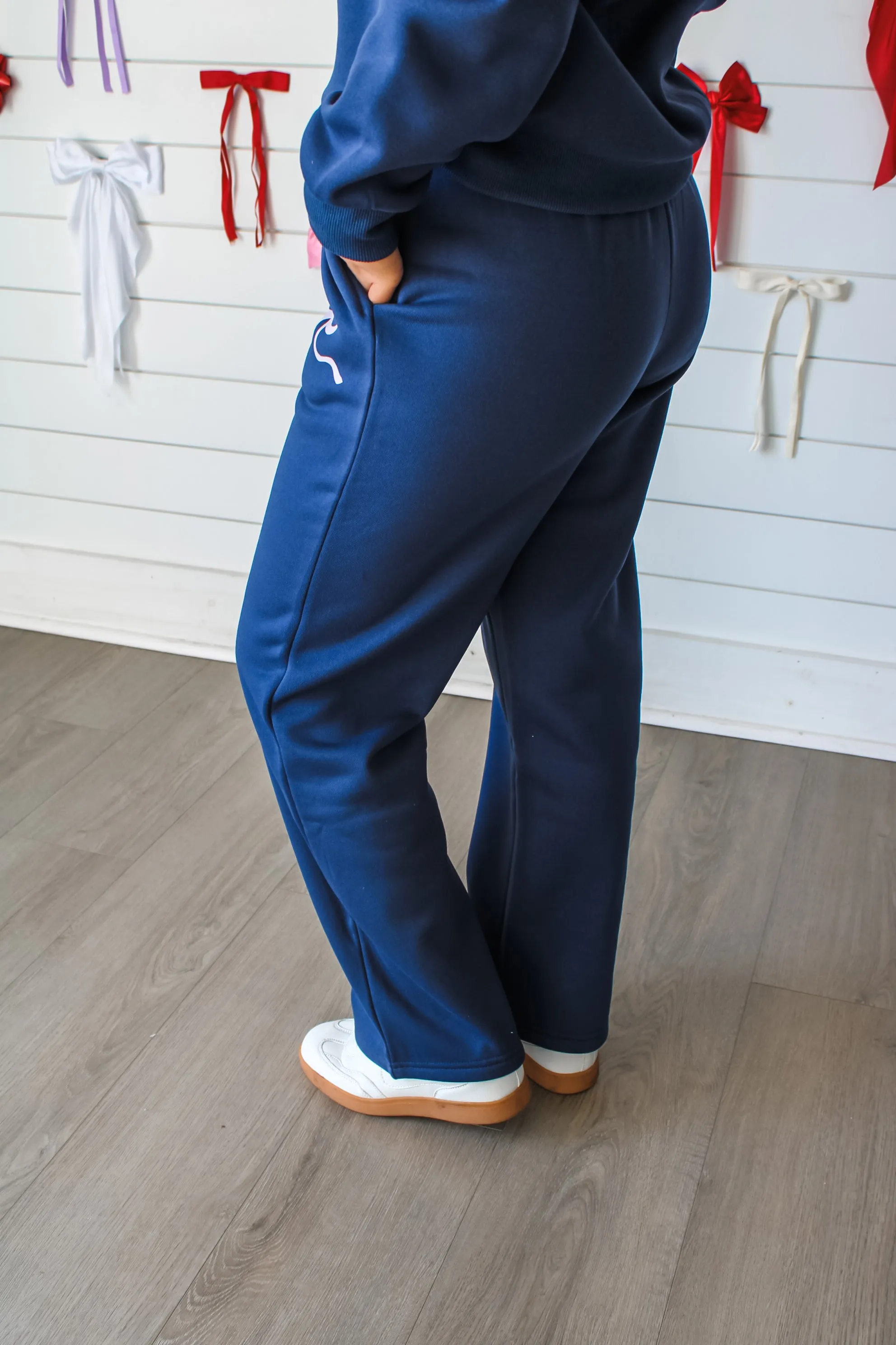 Meant To Be Bow Pants • Navy - FINAL SALE