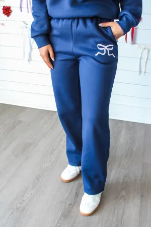 Meant To Be Bow Pants • Navy - FINAL SALE