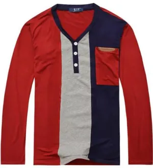 Men's Spring/Summer Patchwork Button Down Up To 6XL