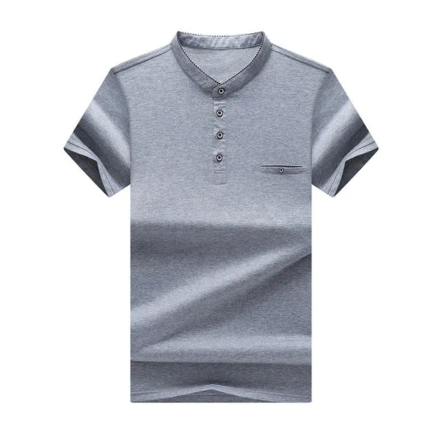 Men's Stand Collar Button Up