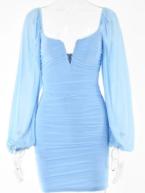 Mesh Mini Evening Dress