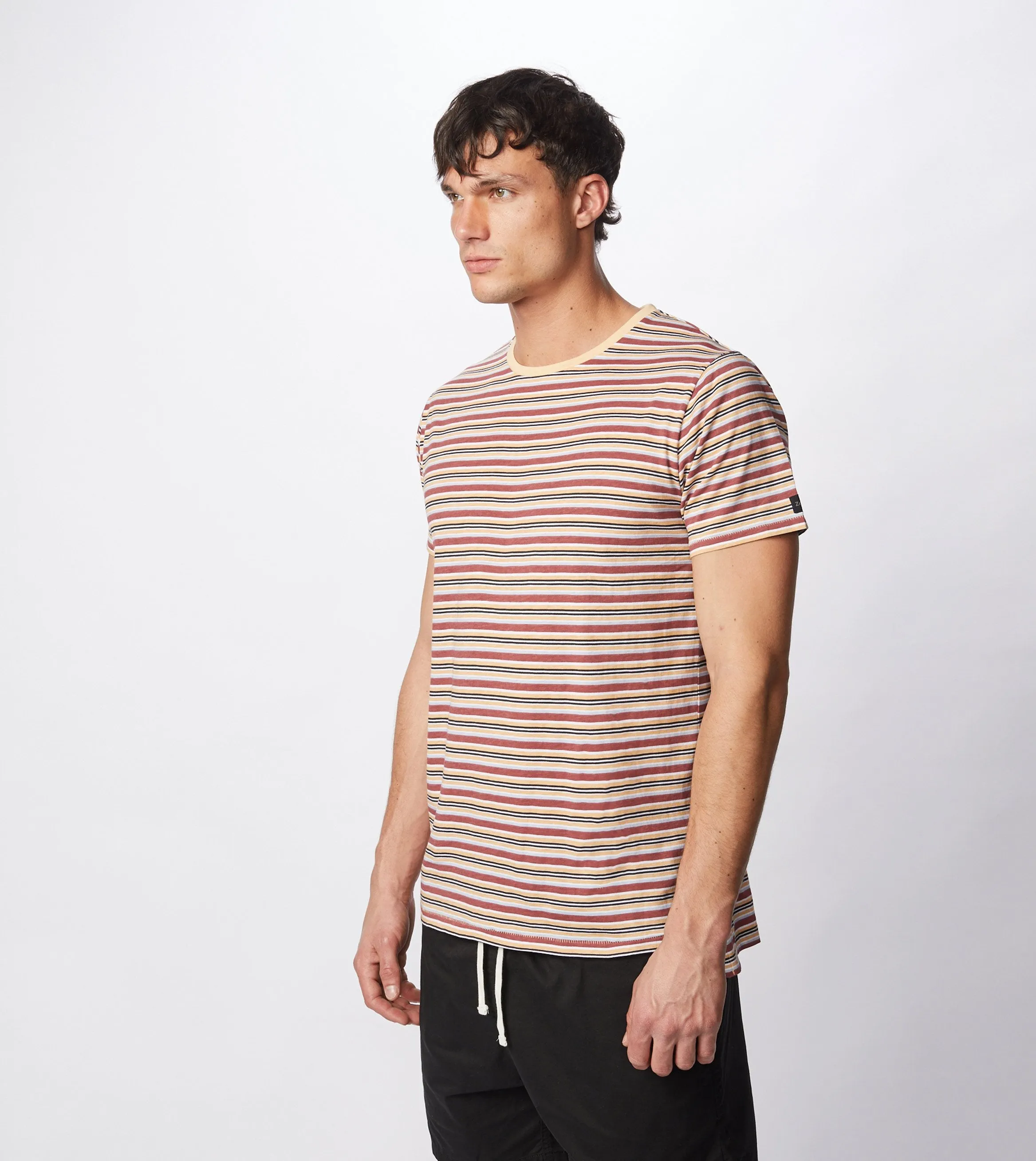 Misc Stripe Flintlock Tee Ochre/Mango - Sale