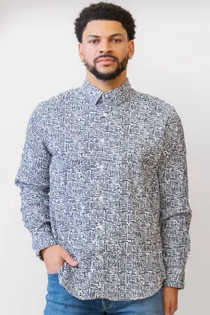 MOJITO Geometric Pattern Button down