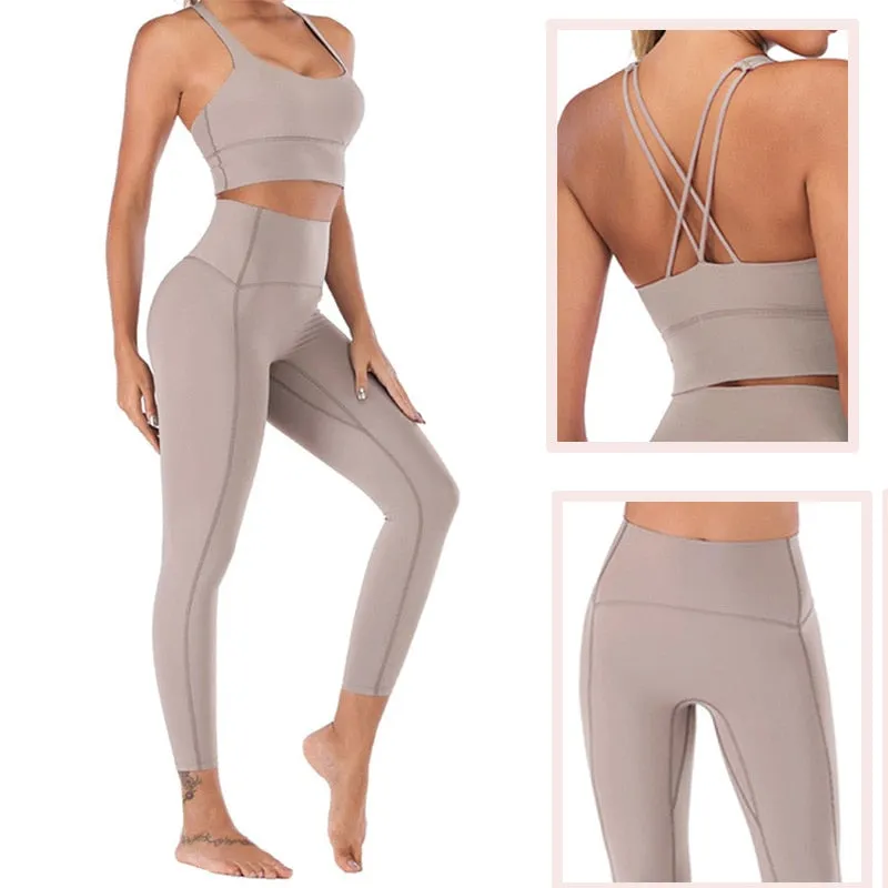 Naked-Feel Yoga Set Yoga Leggings Set
