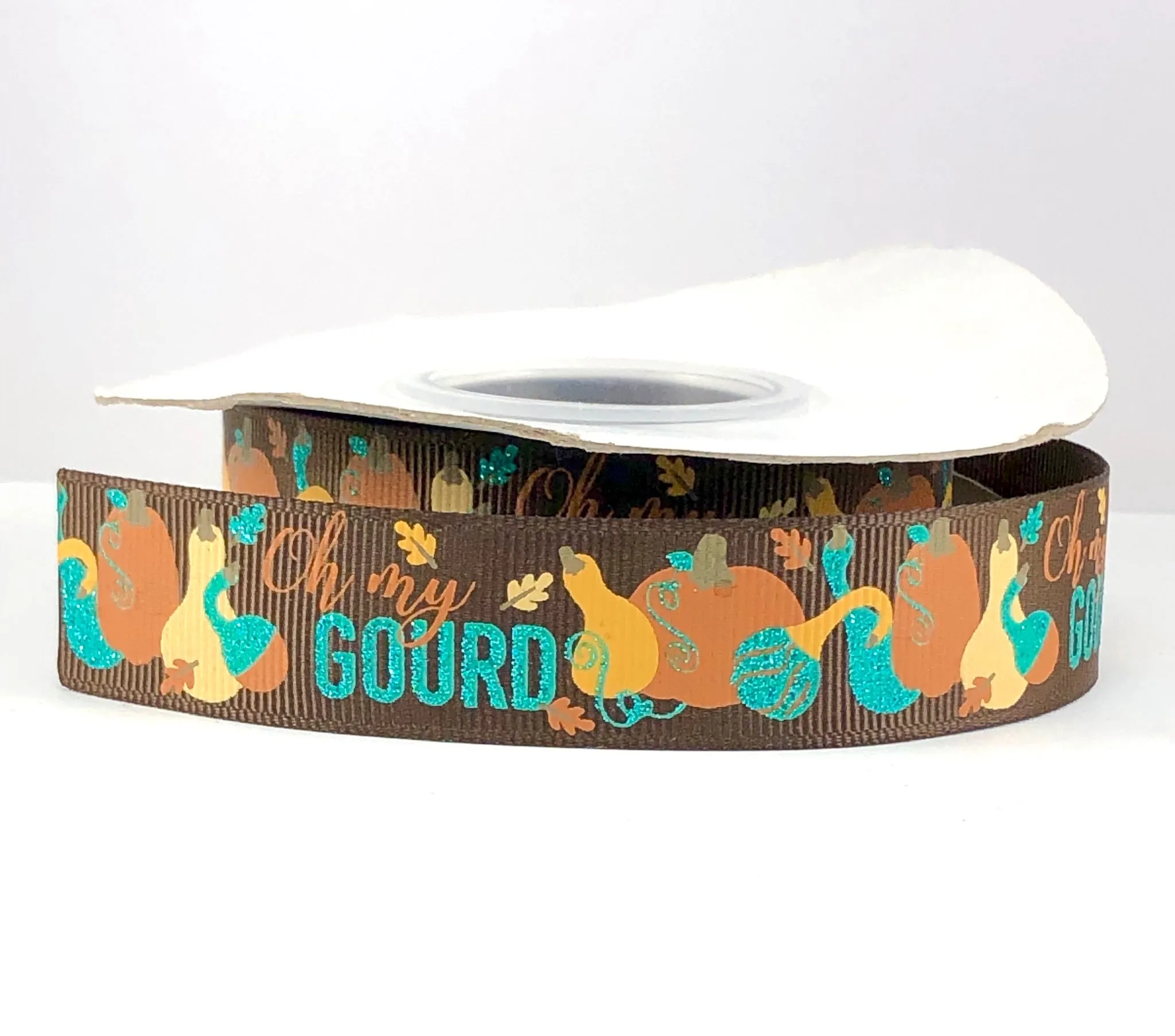 Oh My Gourd USDR Ribbon - 7/8 Inch - Brown