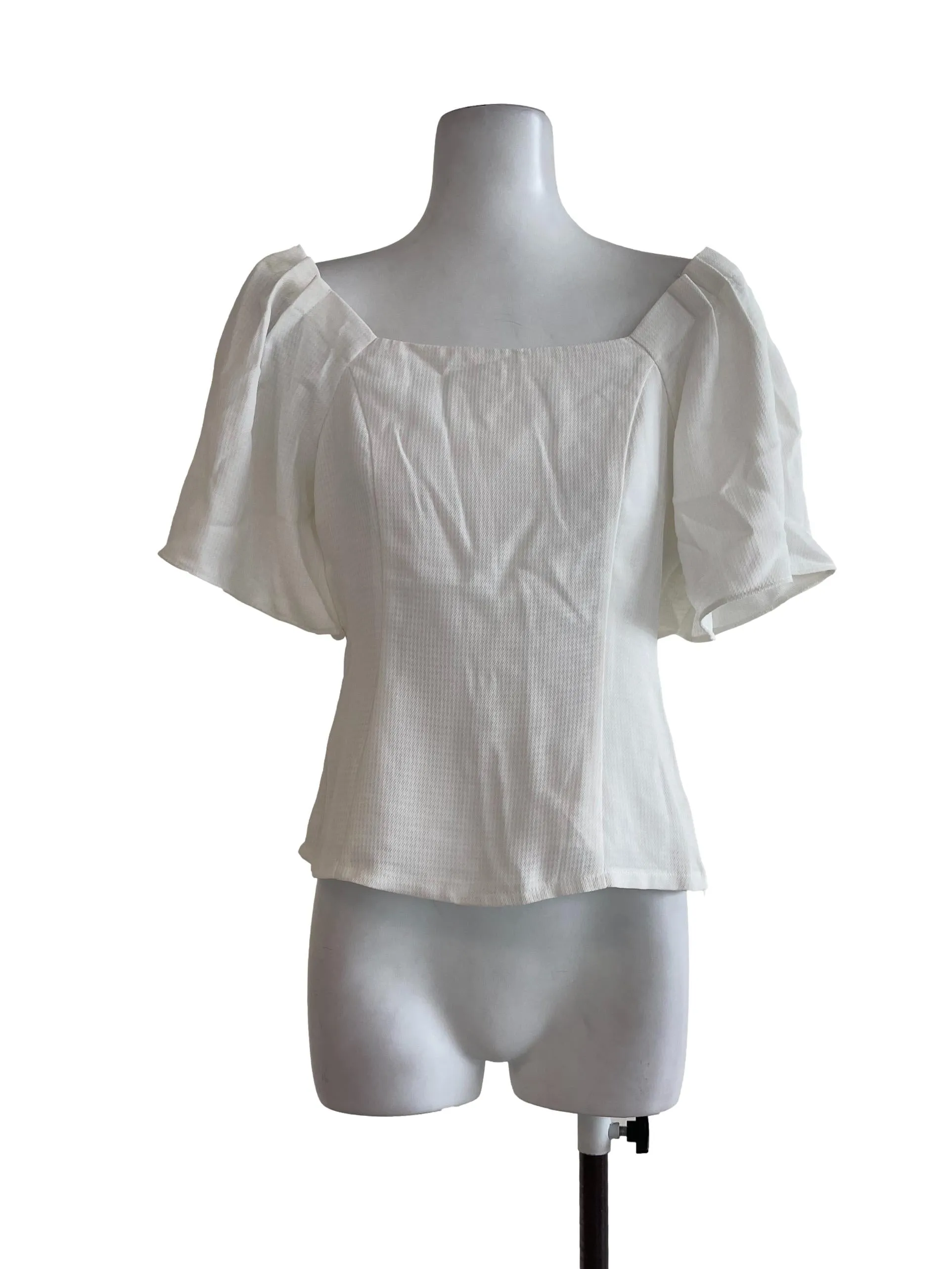 Pearl White Plain Blouse
