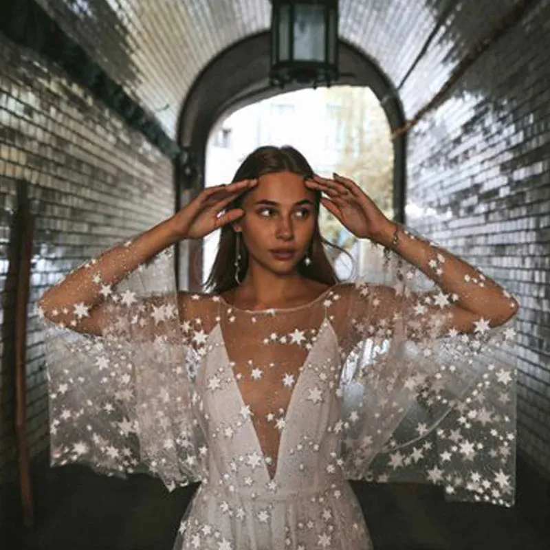 Perspective Backless Deep V-neck