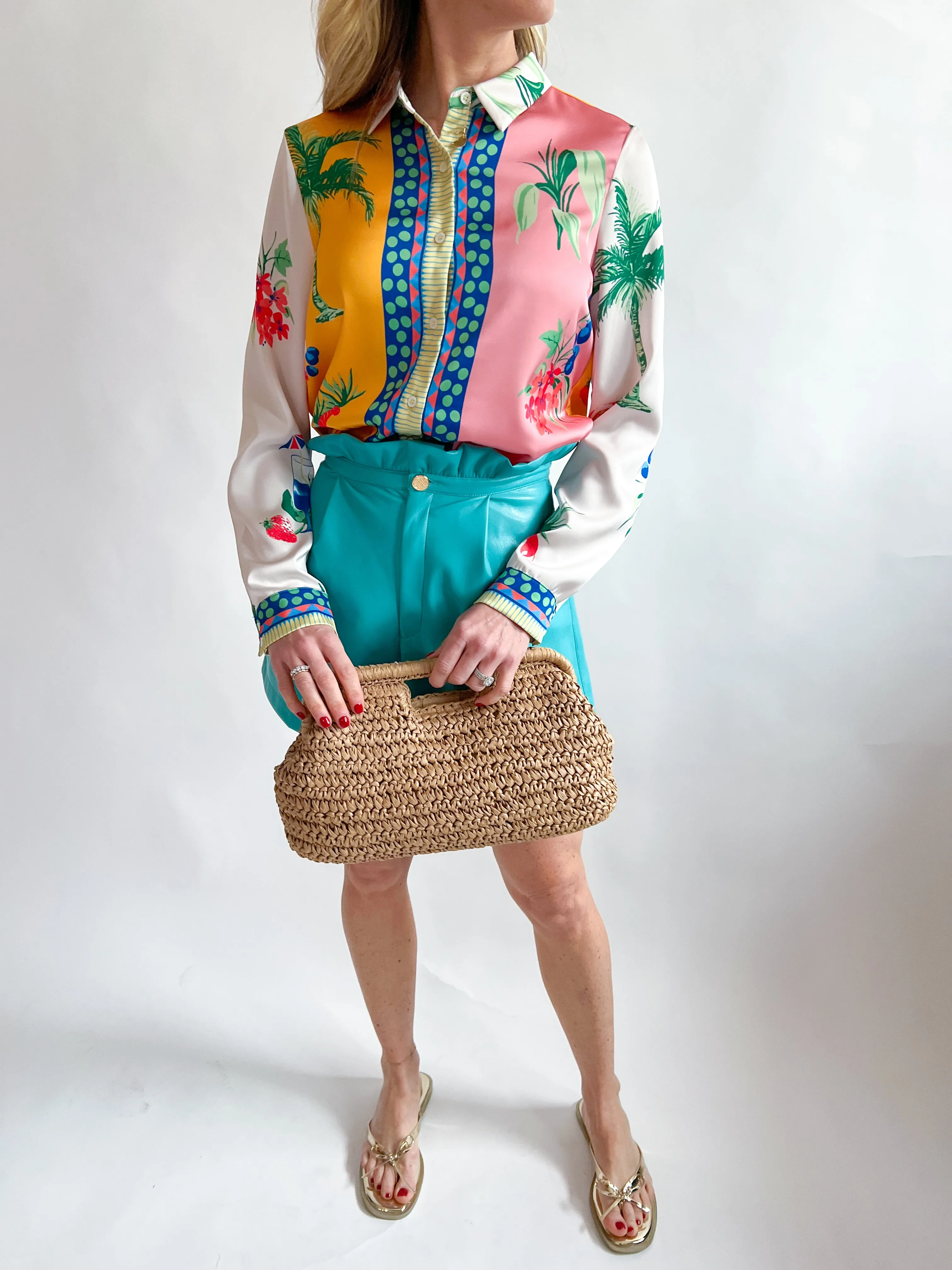 Printed Long Sleeve Blouse