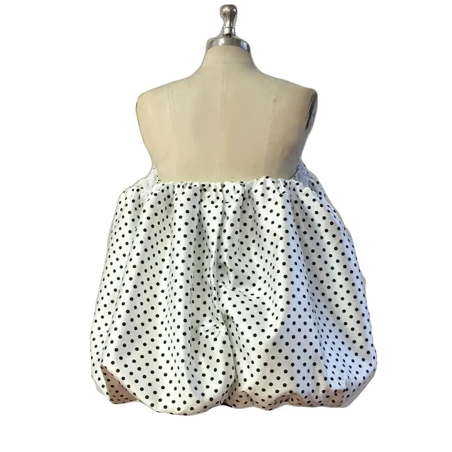 Puffy Satin Bodycon Dress