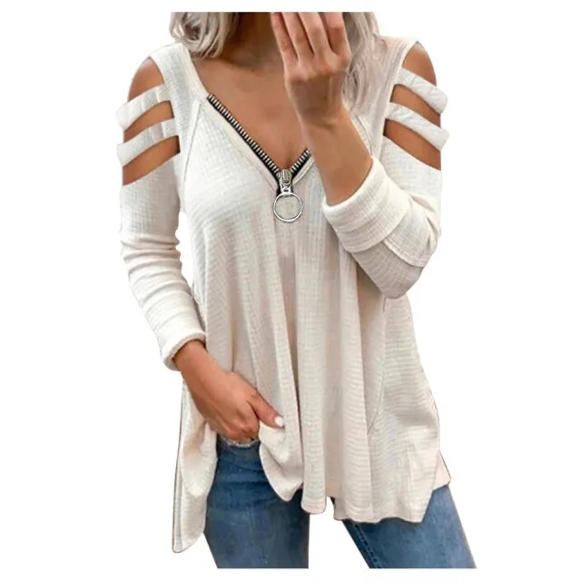 "Phoebe" V Neck Long Sleeve Blouse