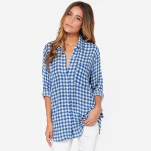 Renny Blue Checkered Longsleeve