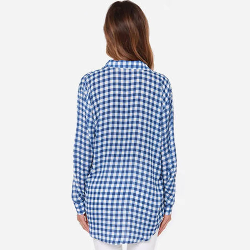 Renny Blue Checkered Longsleeve