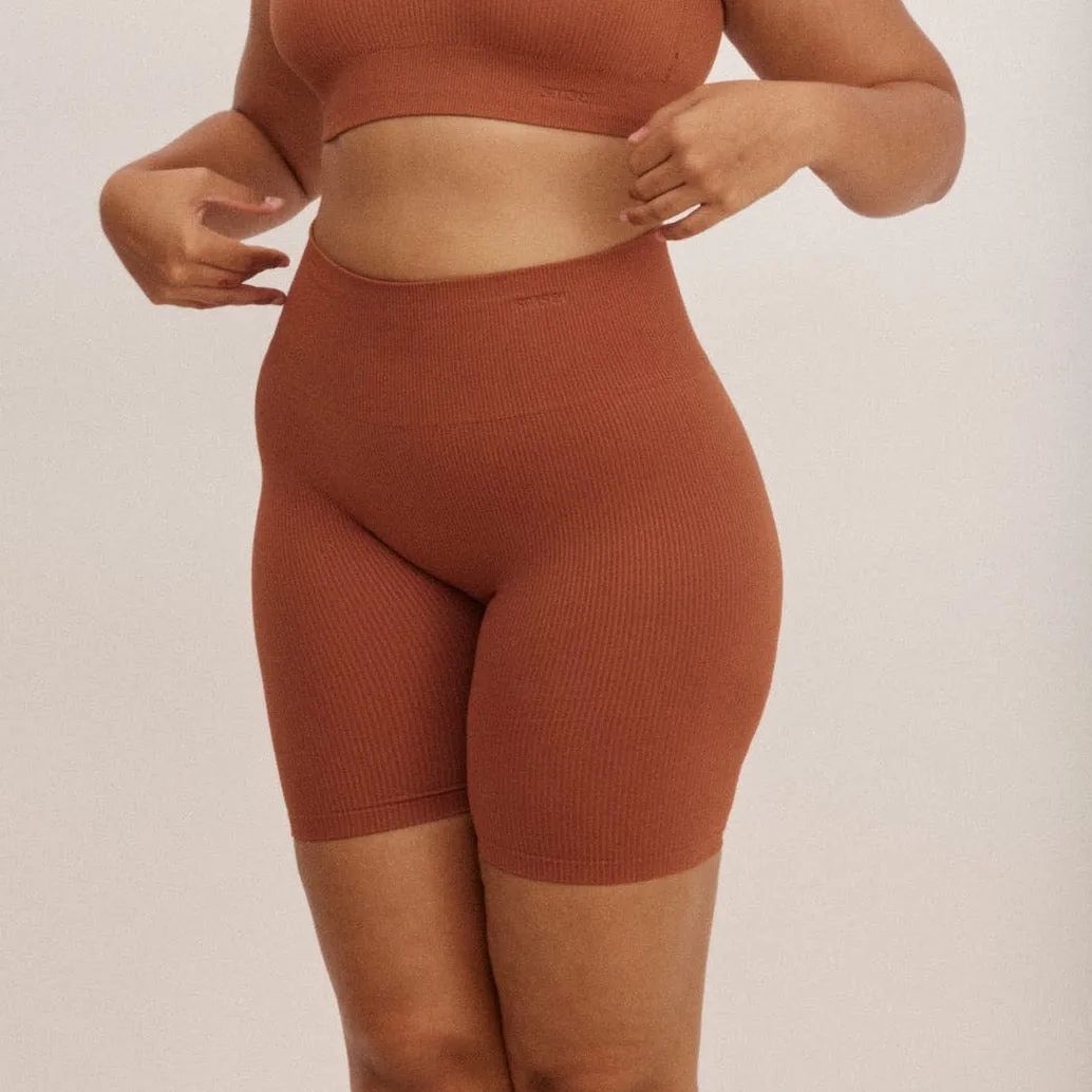 Ribbed Biker Shorts