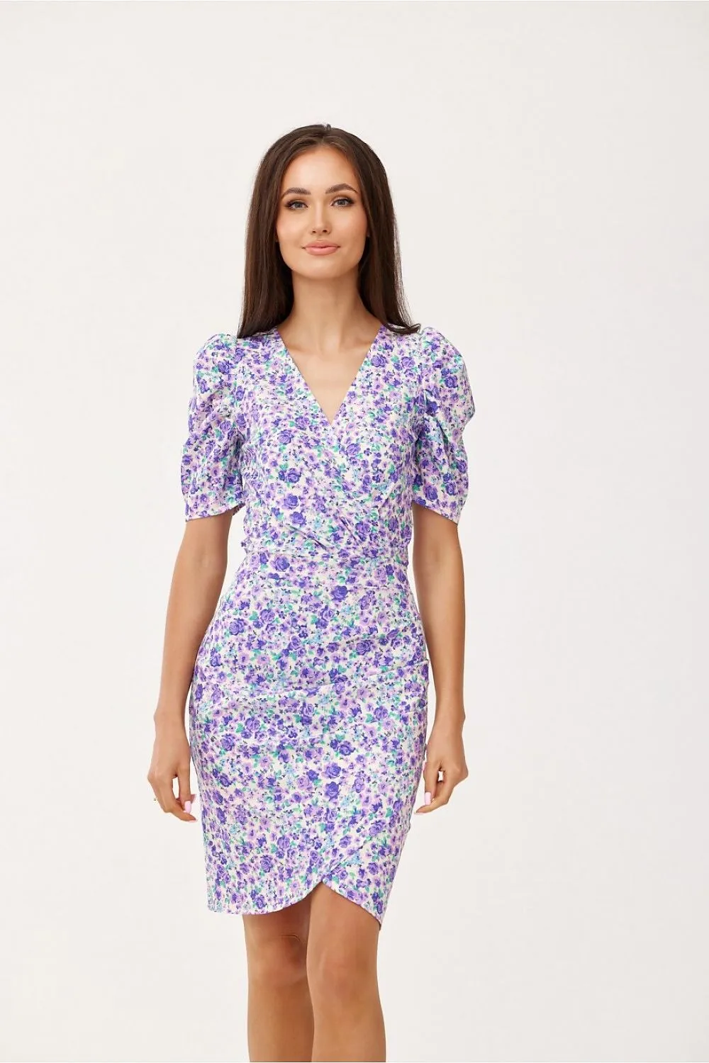 Ruffled Sleeve Bodycon Mini Dress