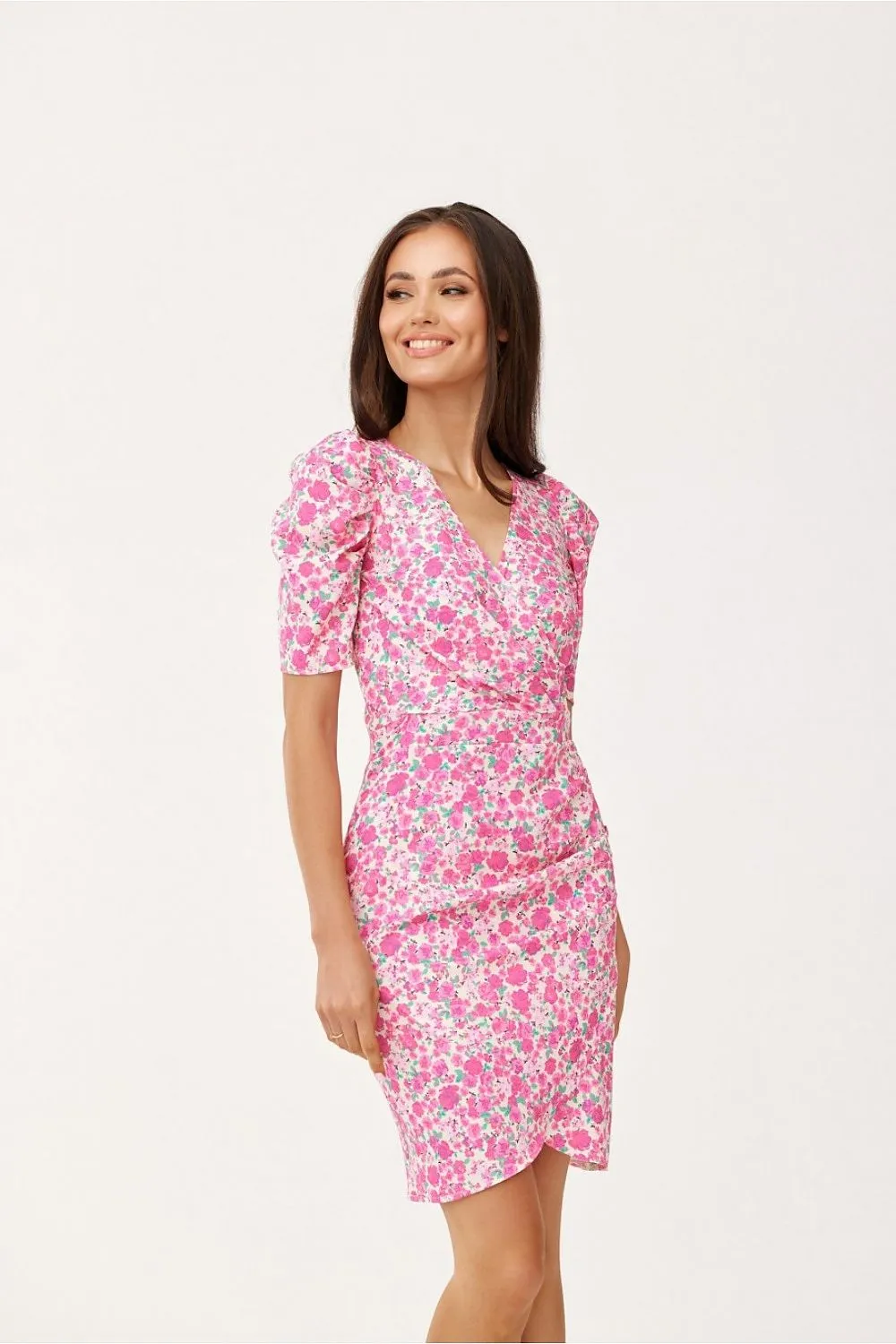 Ruffled Sleeve Bodycon Mini Dress