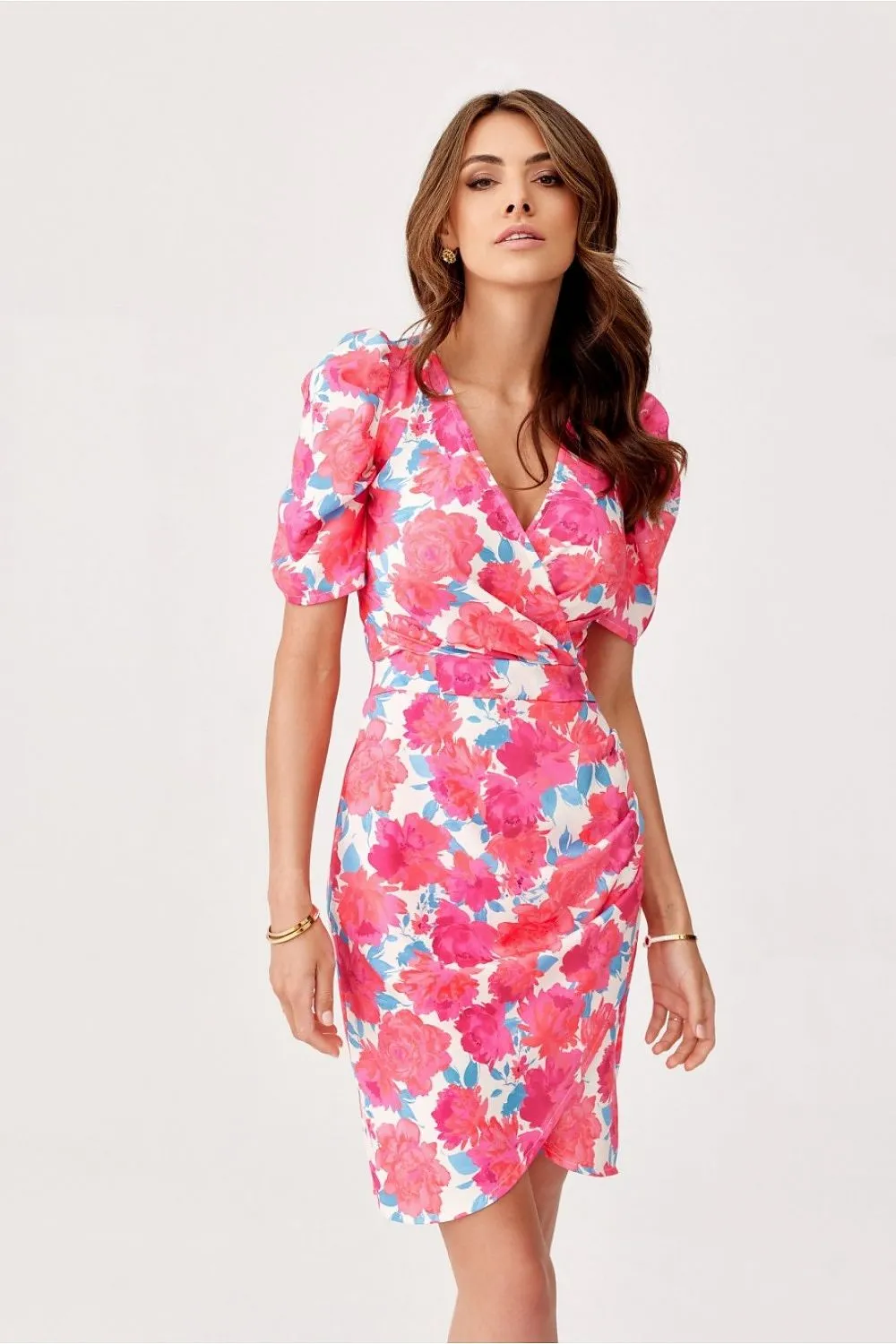 Ruffled Sleeve Bodycon Mini Dress