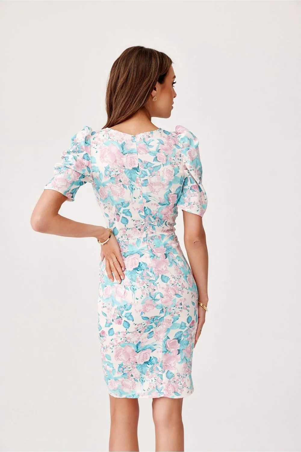 Ruffled Sleeve Bodycon Mini Dress