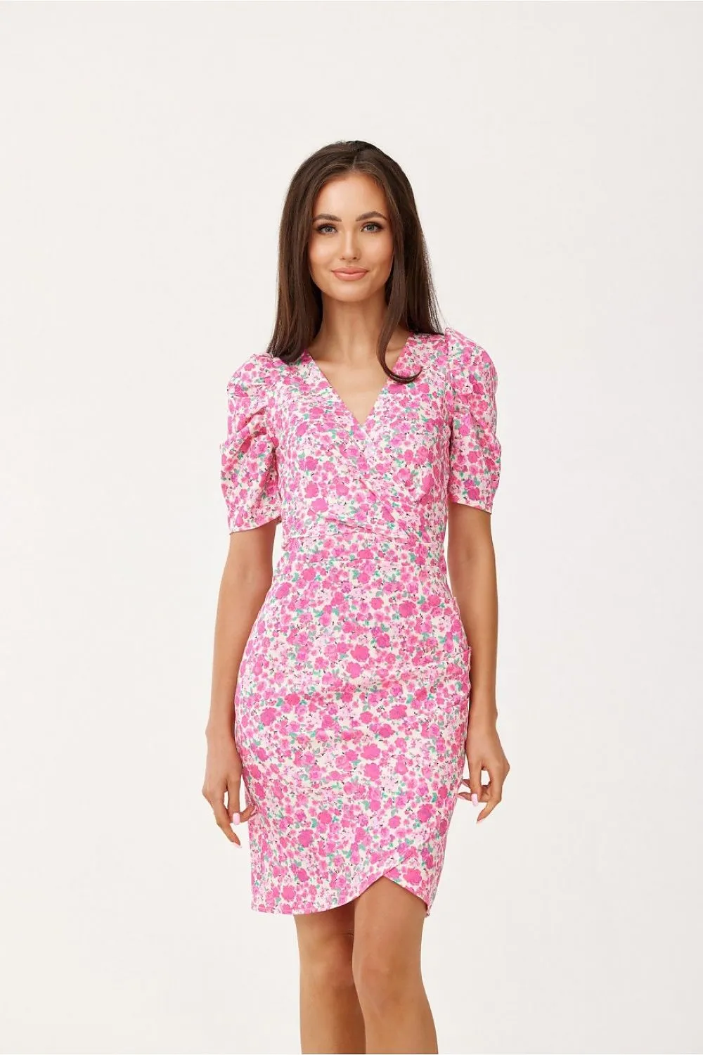 Ruffled Sleeve Bodycon Mini Dress
