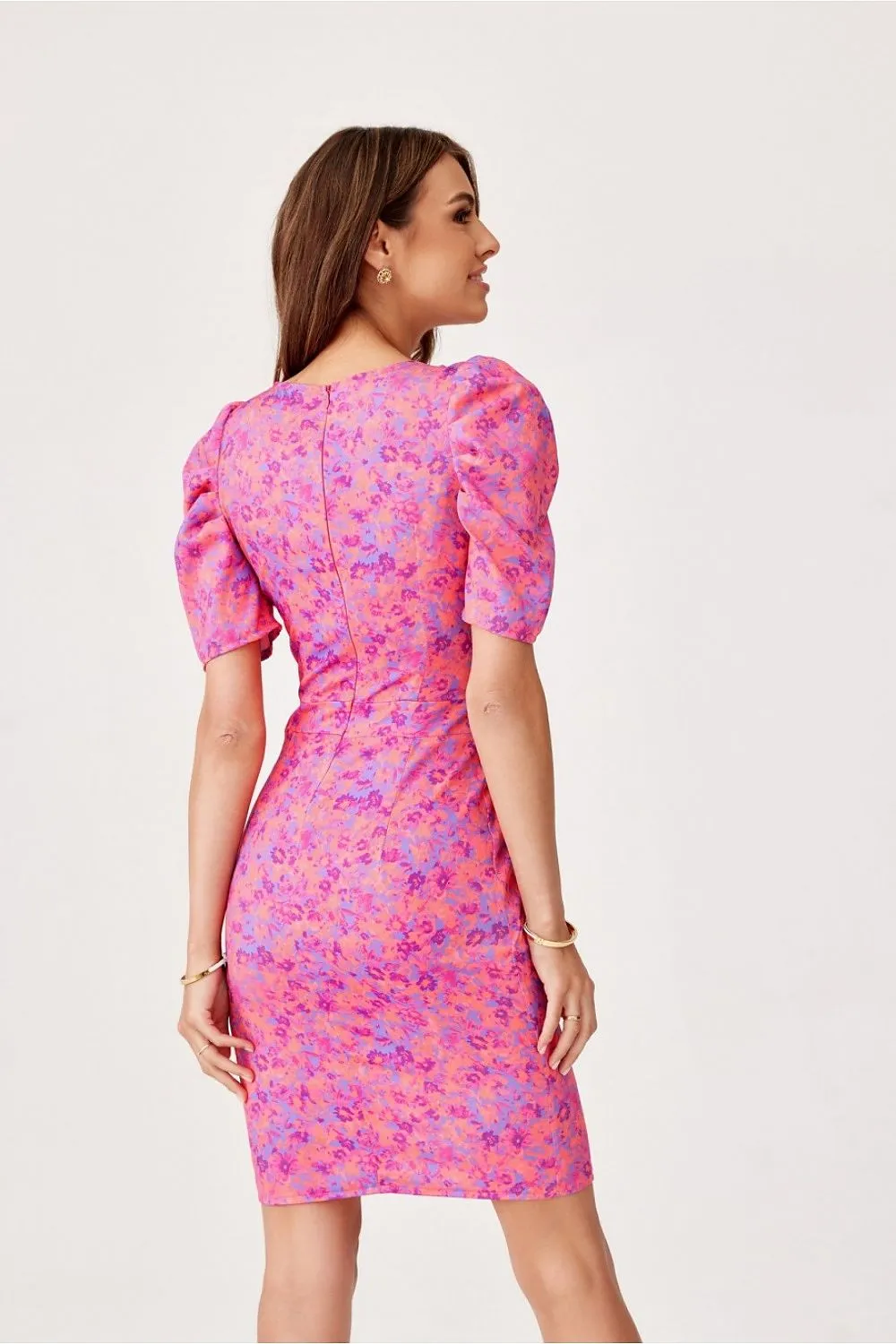 Ruffled Sleeve Bodycon Mini Dress