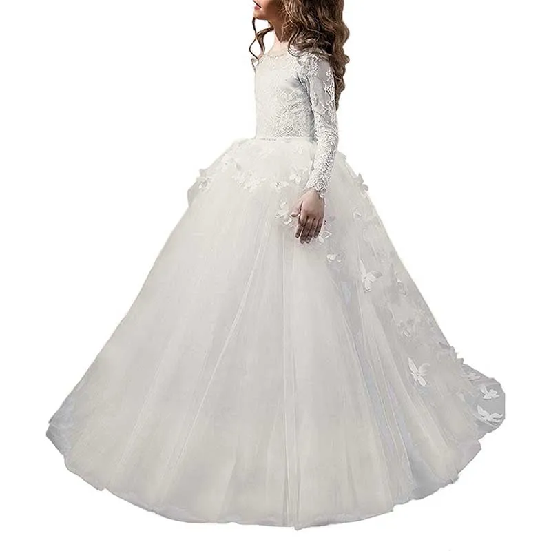 sd-hk Vintage Children Dresses For Wedding Party Formal Ball Gown