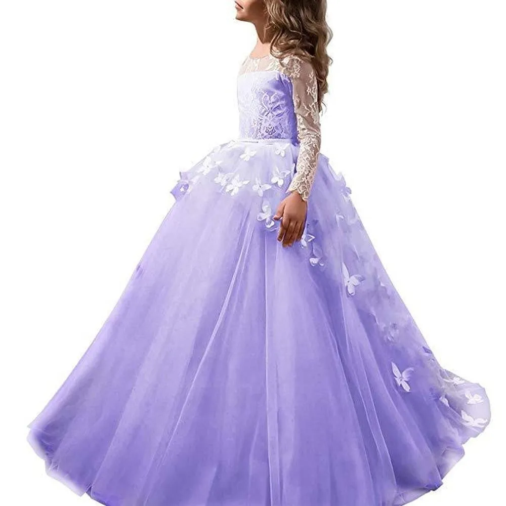 sd-hk Vintage Children Dresses For Wedding Party Formal Ball Gown