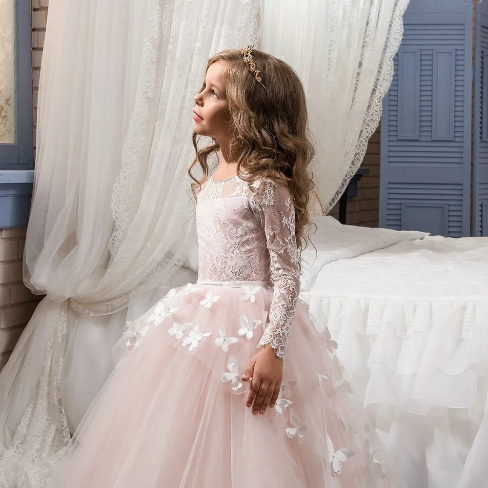 sd-hk Vintage Children Dresses For Wedding Party Formal Ball Gown