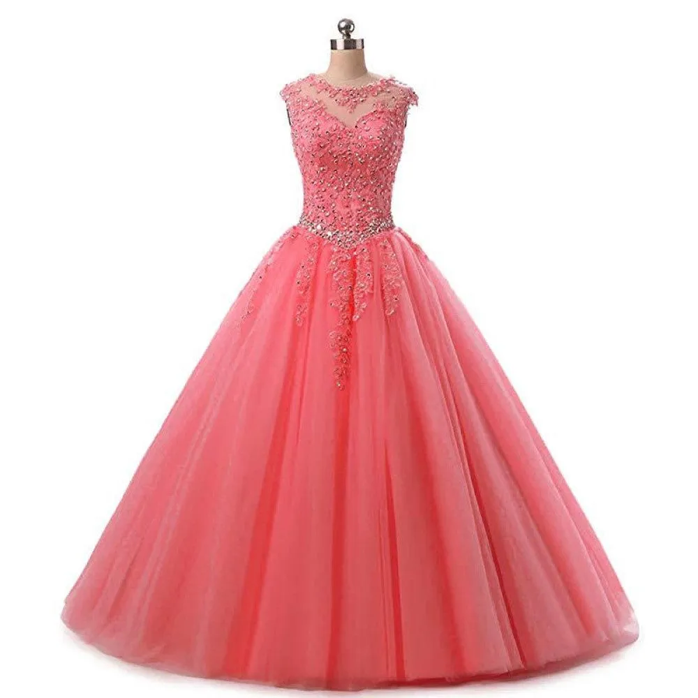sd-hk Women Sleeveless Ball Gowns Wedding Dress