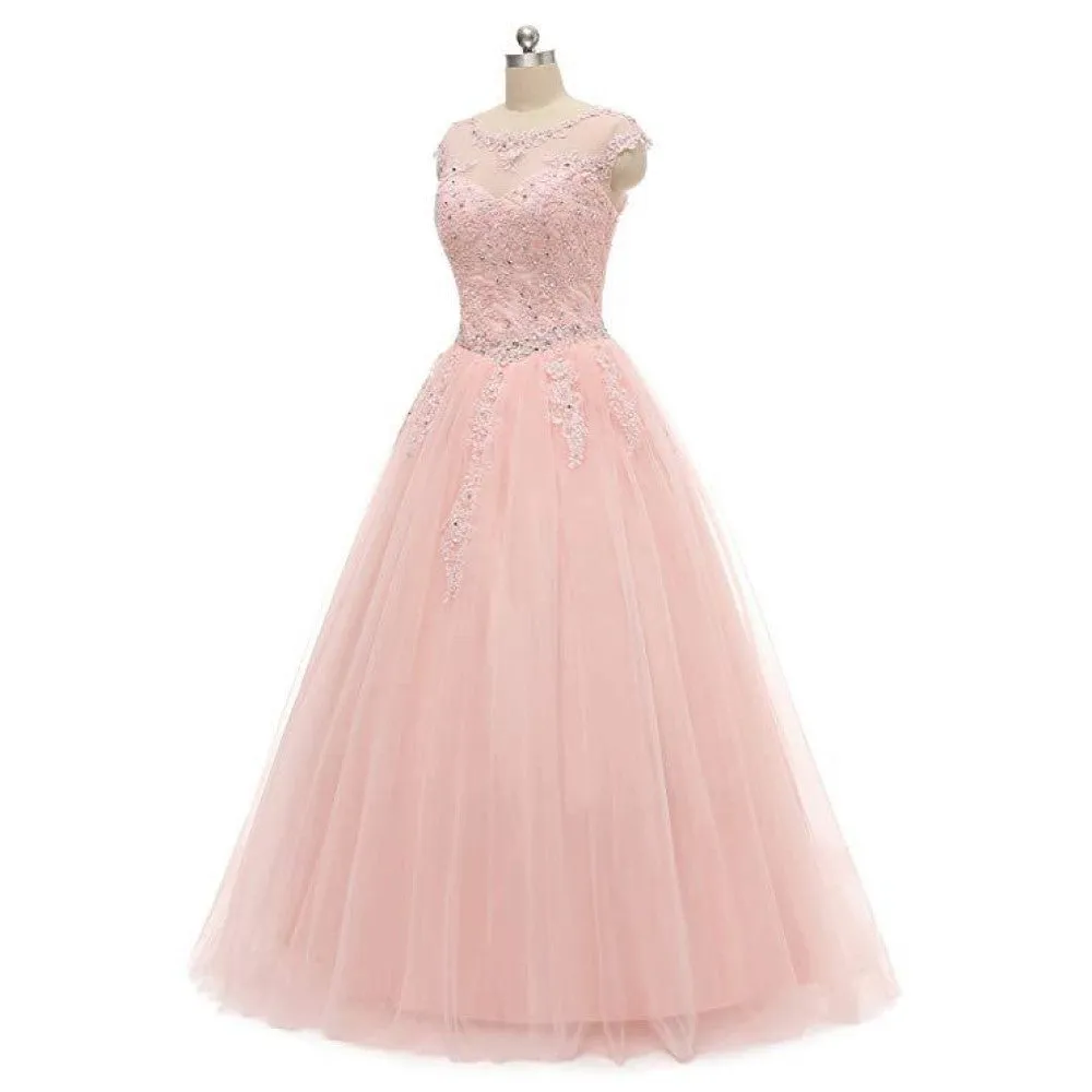 sd-hk Women Sleeveless Ball Gowns Wedding Dress