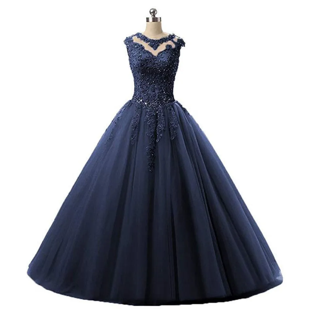 sd-hk Women Sleeveless Ball Gowns Wedding Dress