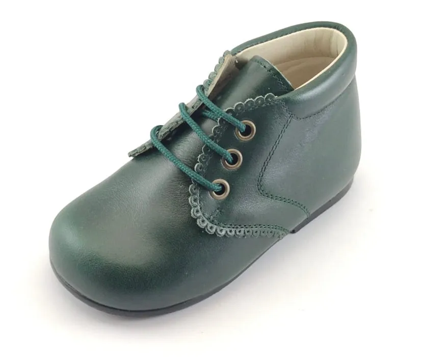 Shawn & Jeffery Baby Coy Seda Alga Green Leather Booties