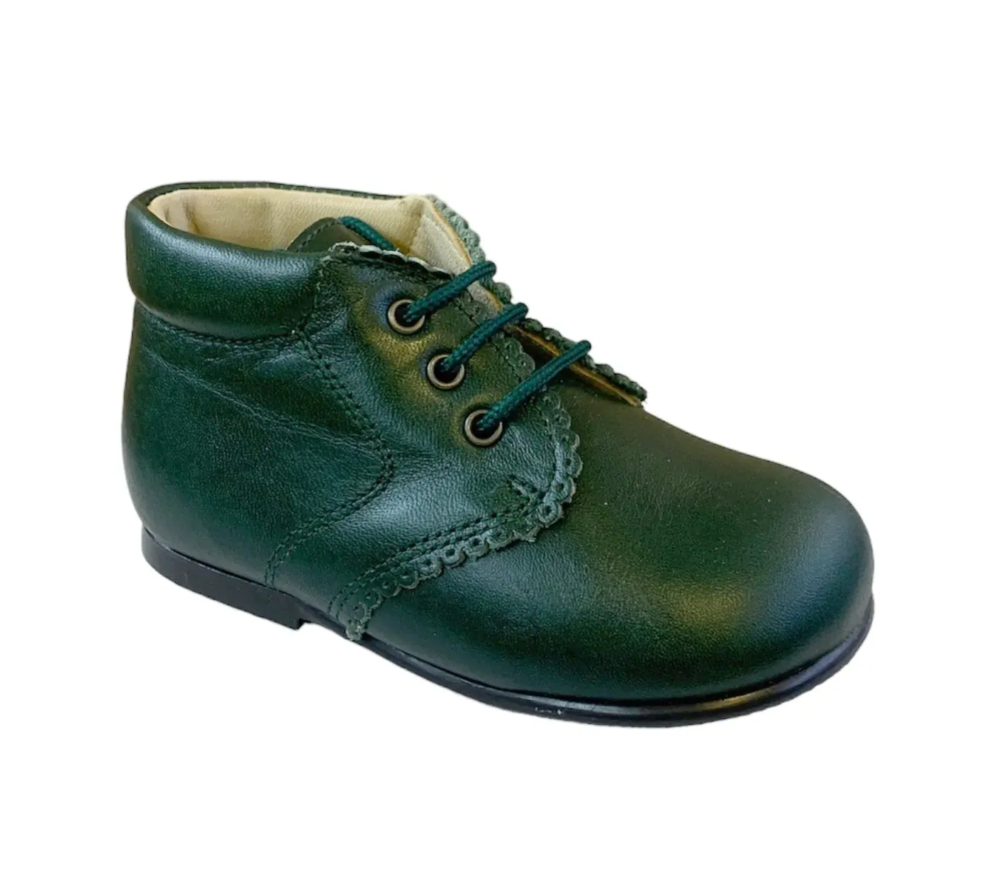 Shawn & Jeffery Baby Coy Seda Alga Green Leather Booties